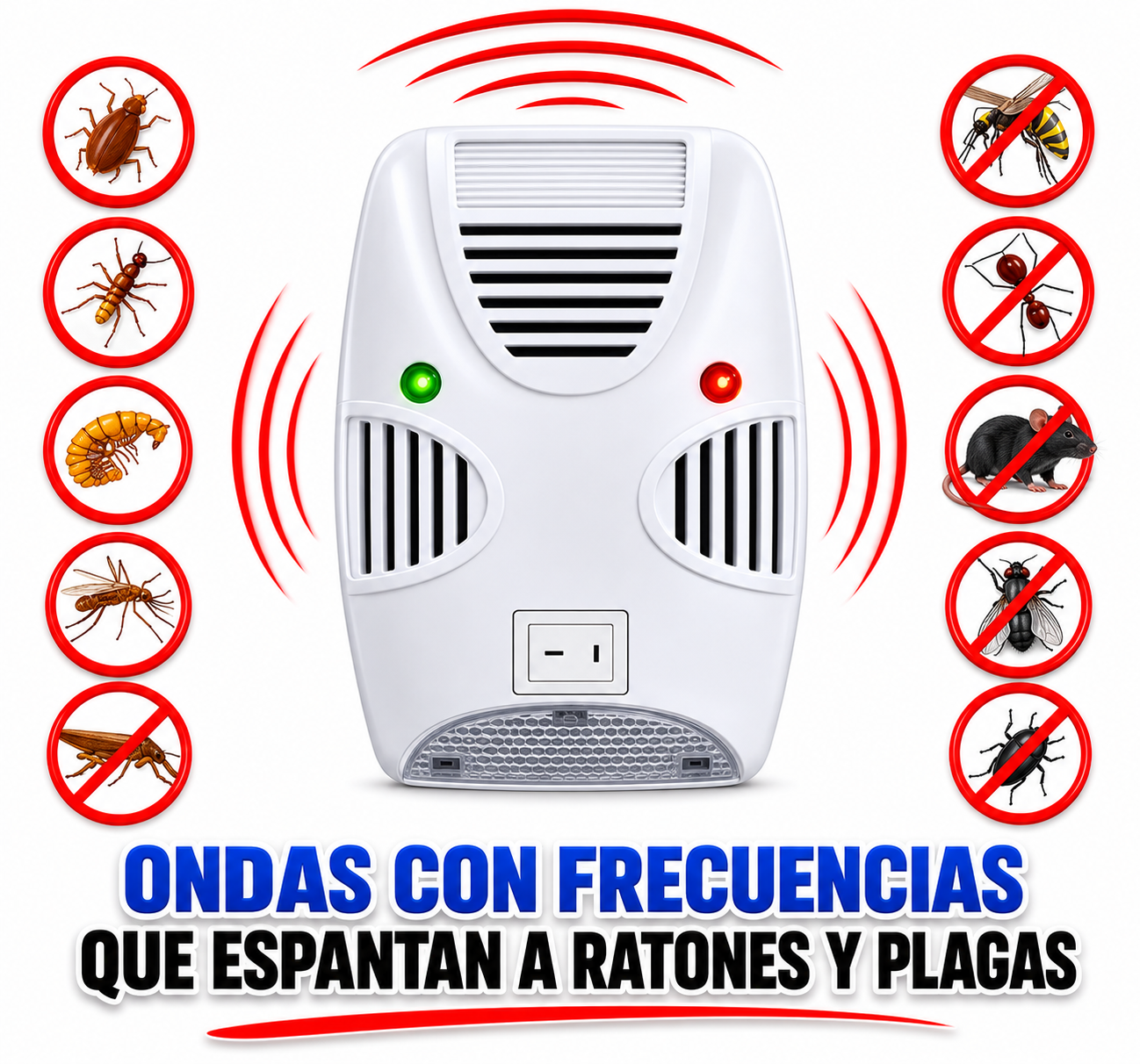 Citotools™ - Repelente Ultrasónico de Ratones y Plagas.